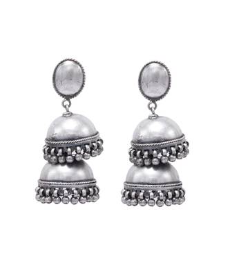 Handcrafted sliver traditional jhumkis 2