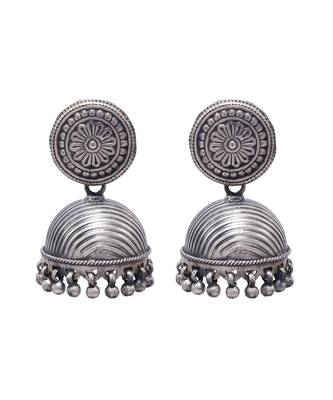 Handcrafted sliver traditional  designer jhumkis 2