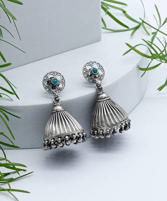 Hanging dome shape jhumka earrings 1