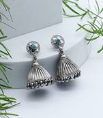 Hanging dome shape jhumka earrings