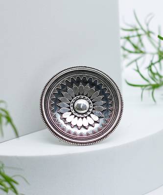 Tribal chandrika silver ring 1