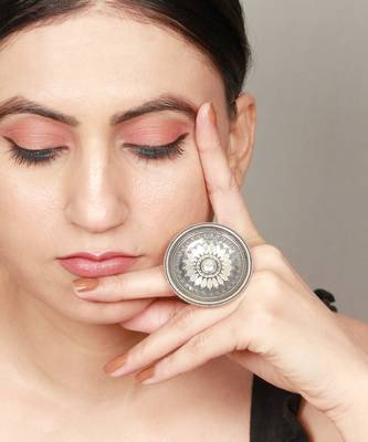 Tribal chandrika silver ring 2