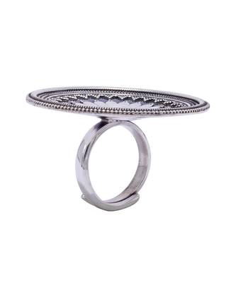 Tribal chandrika silver ring 3