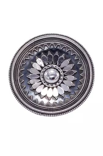 Tribal chandrika silver ring