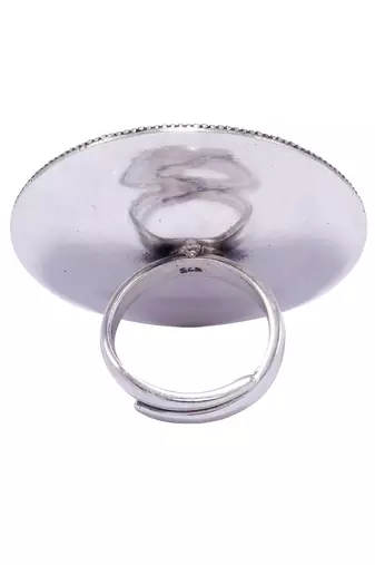 Tribal chandrika silver ring
