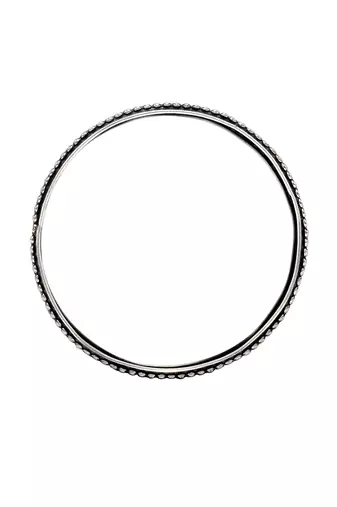 Silver leaf petal design bangles