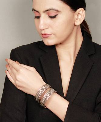 Traditional oxidized silver bangles 2
