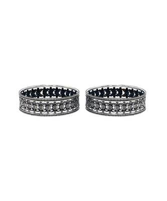 Traditional oxidized silver bangles 4