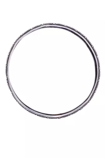 Checker box design silver bangles