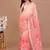 Peach Colour Georgette Fabric Heavy Work Saree WITH UN-STITCHED BLOUSE
