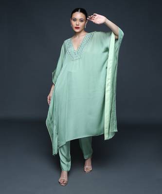 Fern green kaftaan set 2