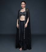 Cape set with dhoti skirt