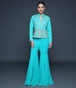 Spring green bundi with palazzo