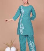 Womens Printed Cotton Co-ord set