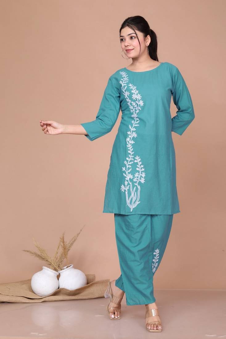 Womens Printed Cotton Co-ord set