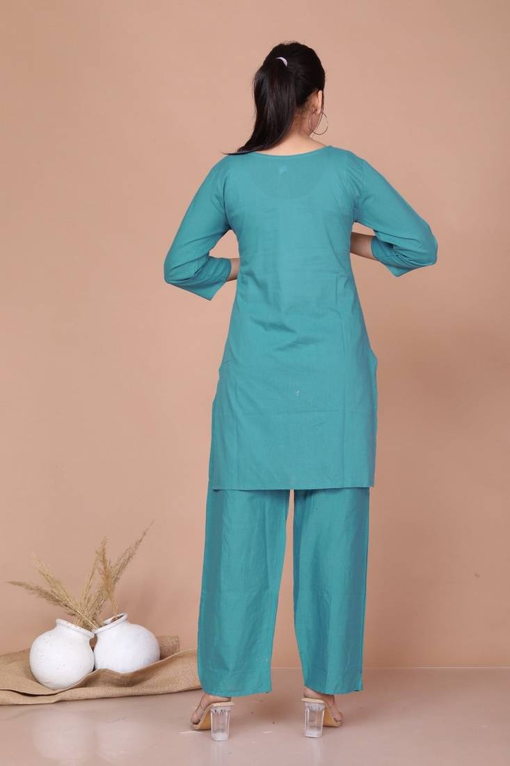 Womens Printed Cotton Co-ord set