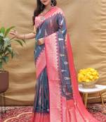 GREY GORGEOUS  DARBARI SILK  SAREE