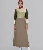 Length 54 inch | Fungi Cord Winter Cable Knit Jilbab | Silk Route