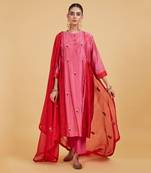 Rose pink classic kurta set