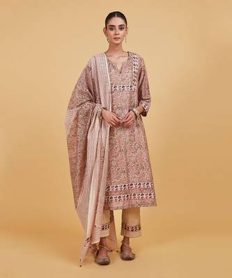 Pink jaal modish kurta set 1