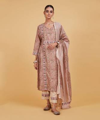 Pink jaal manjri kurta set 1