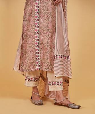 Pink jaal manjri kurta set 3