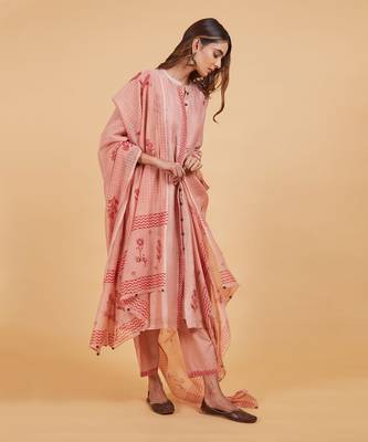 Red bird yoke kurta set 2