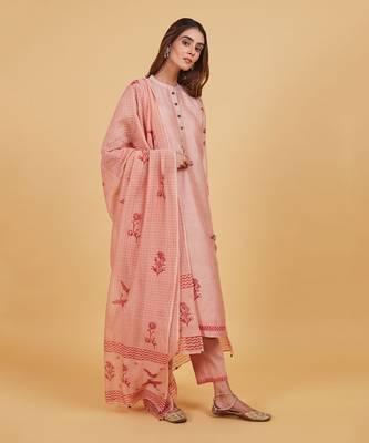 Red bird classic kurta set 2