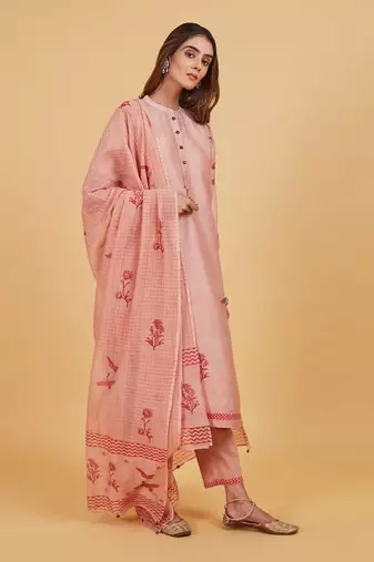 Red bird classic kurta set
