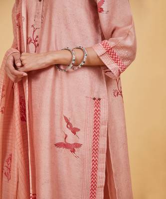 Red bird classic kurta set 3