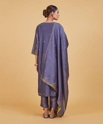 Grey dhari classic kurta set 4