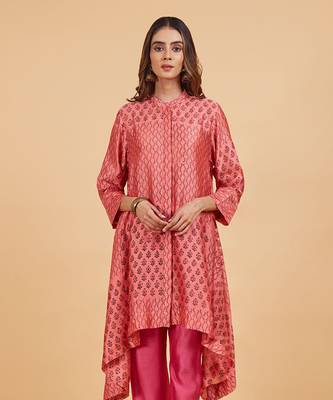 Black pink short kurta 1