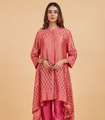 Black pink short kurta