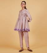 Purple dots kedia set