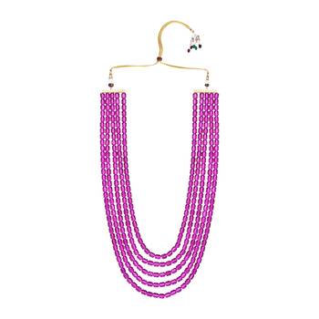 5 Layered Traditional Dulha Moti Mala with Beaded Maharaja Haar/Groom Necklace 6
