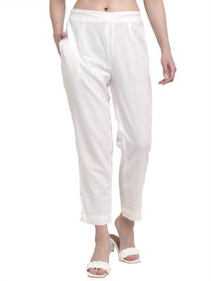 Largish off white smart fit trousers 1