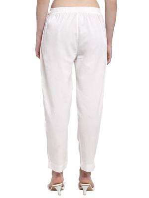 Largish off white smart fit trousers 2