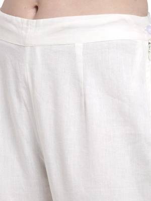 Largish off white smart fit trousers 4