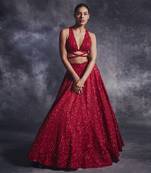 Scarlet Bloom Red Lehanga set