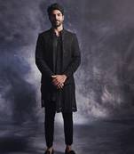 Ebony black anchor open jacket set