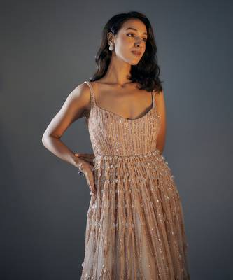 Grey embroidered gown 2