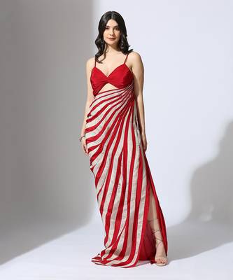 Colour block stripe dress 1