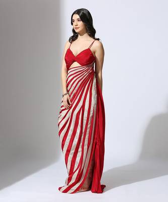 Colour block stripe dress 2