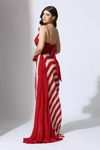 Colour block stripe dress