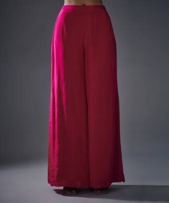 Hot pink embroidered kurta set 3