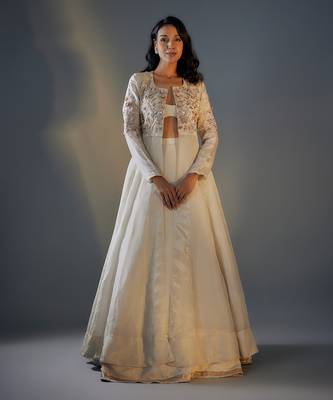 Embroidered Lehenga With Jacket 1
