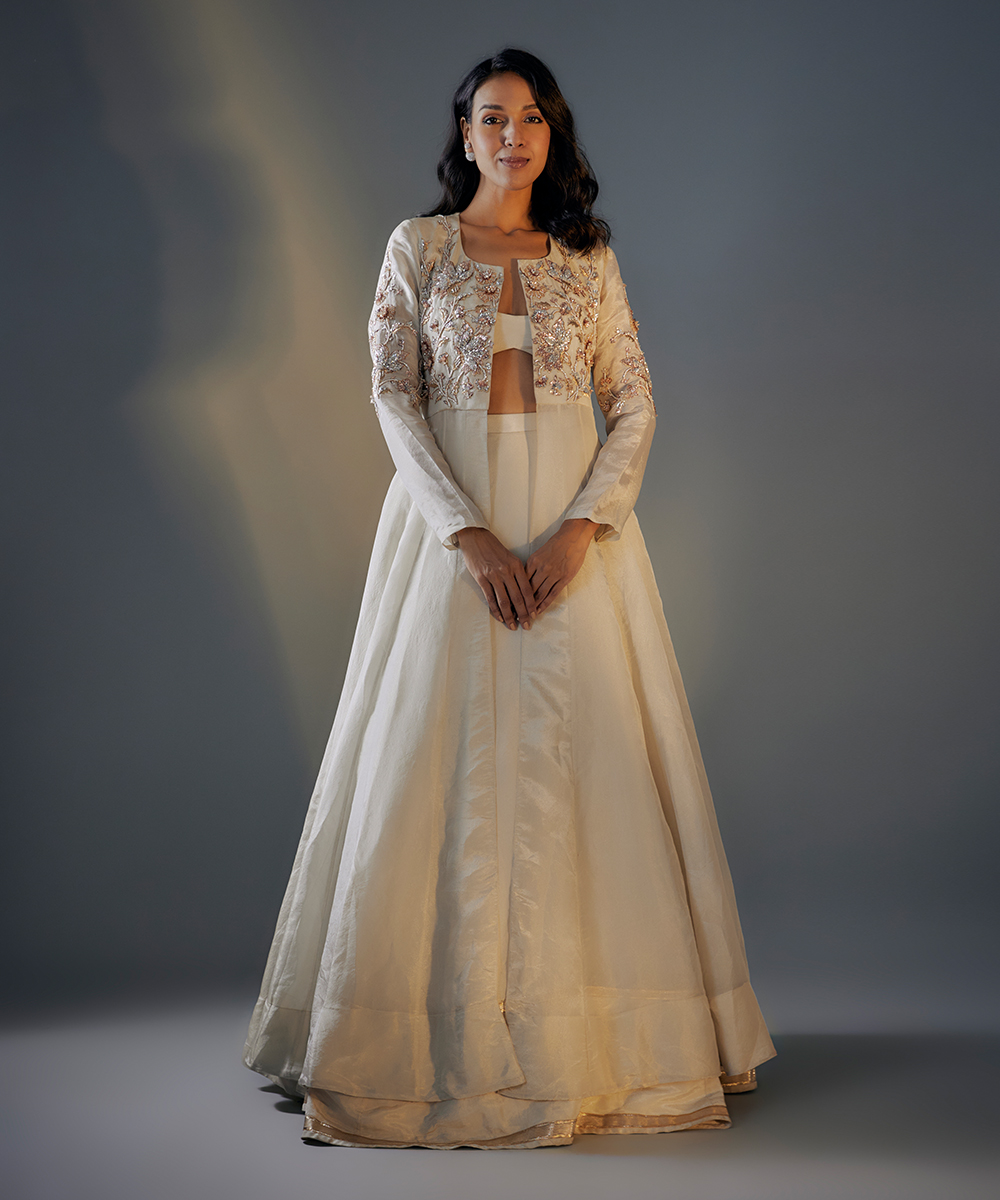 Embroidered Lehenga With Jacket