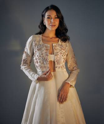 Embroidered Lehenga With Jacket 2