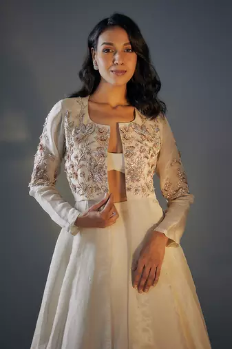 Embroidered Lehenga With Jacket