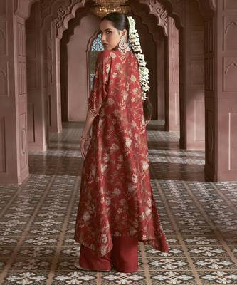 Maroon printed kurta set 5